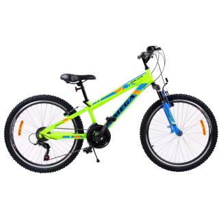 Bicicleta mountainbike copii Omega Gerald 24  , 18 viteze, verde