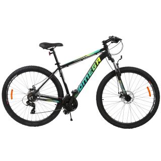 Bicicleta mountainbike Omega Thomas 29  , cadru 49 cm, negru verde galben