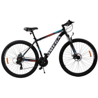 Bicicleta mountainbike Omega Thomas 29  , cadru 49cm, negru portocaliu alb RESIGILAT