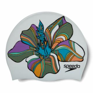 Casca inot adulti Digital Printed Speedo Multicolor Alb