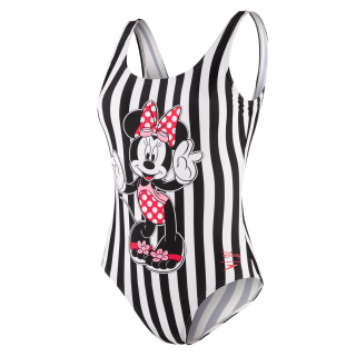 Costum inot femei Speedo Disney Minnie Placement U-back negru alb