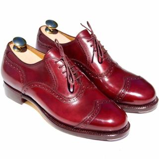 Pantofi la comanda din piele, model rosu Oxford Taveni