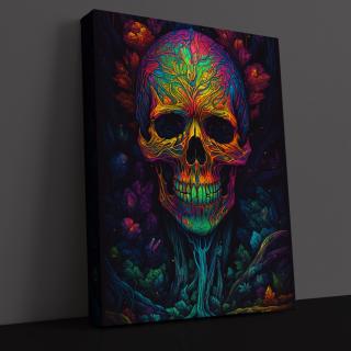 Tablou Canvas Art Watercolor Skull AI 60 x 40 cm