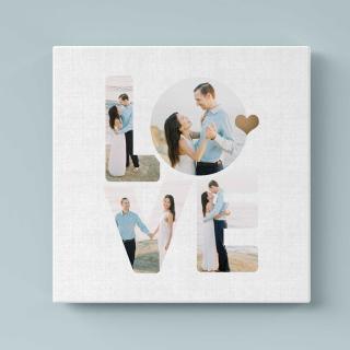 Tablou Canvas personalizat colaj de 4 poze Love