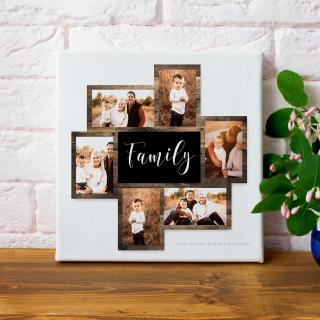 Tablou Canvas personalizat colaj de 6 poze Familie 2