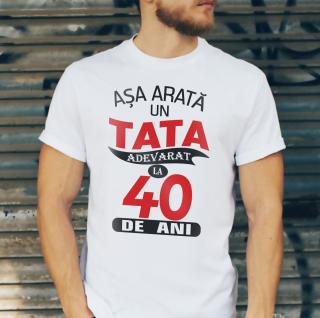 Tricou personalizat zi de nastere Asa arata un tata adevarat