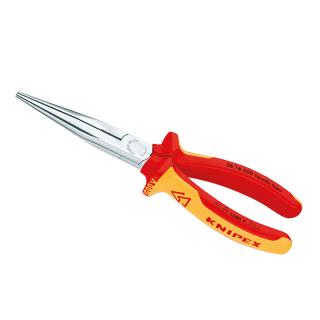 Cleste profesional izolat cu varf lung drept Knipex 26 16 200, 200 mm