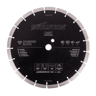 Disc diamantat pentru fierastrau circular Evolution D300SEG-CS, O300x22.2 mm, 21 dinti