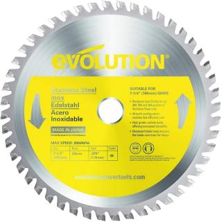 Disc pentru fierastrau circular, taiere inox Evolution S185TCT-48CS-7171, O185x20 mm, 48 dinti