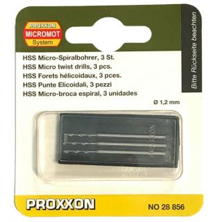 Set burghie HSS pentru metal, plastic si lemn Proxxon 28856, O1.2 mm, 3 bucati