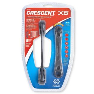 Set chei inelare duble cu clichet 4 in 1 Crescent CX6DBM2, 2 piese