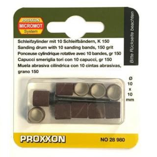 Set cilindri de slefuire Proxxon 28980,  O10 mm, granulatie K150, 11 piese