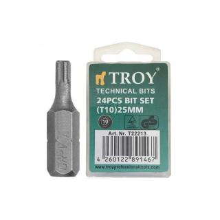 Set de biti Troy 22213, T10, 25 mm, 24 bucati