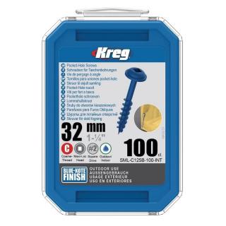 Set holtsuruburi pentru gauri in lemn Kreg SML-C125B-100, O8x32 mm, 100 bucati