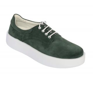 Pantofi casual dama 606 Verde Velur