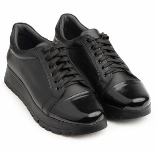 Pantofi confortabili din piele naturala 607x negru