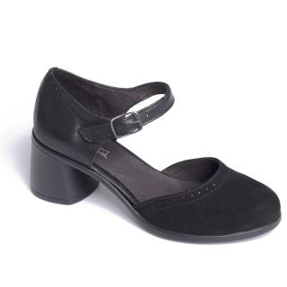 Pantofi din piele naturala 216 Negru