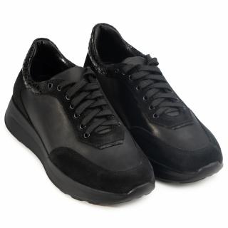 Pantofi piele naturala 636 negru
