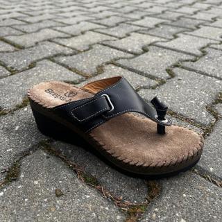 Papuci din piele naturala HD4110 negru