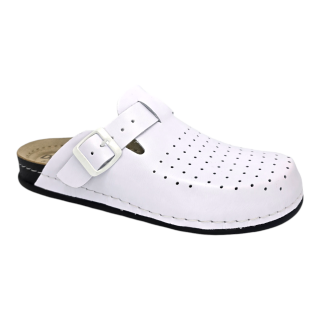 Saboti piele Dr. Feet 8001 alb