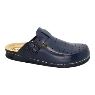 Saboti piele Dr. Feet 8001 albastru inchis