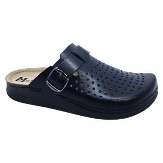 Saboti piele Medi+ 34001 albastru perforat