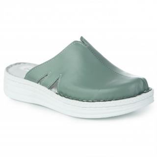 Saboti piele naturala 4013 olive