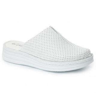 Saboti piele naturala 7011 alb