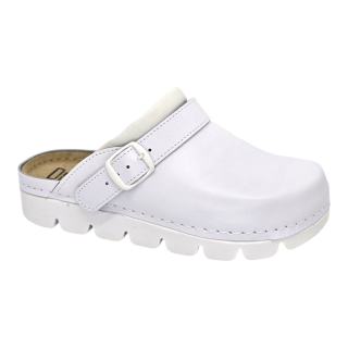 Saboti piele naturala Dr.Feet 9010 alb