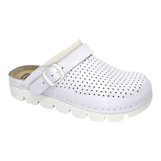 Saboti piele naturala Dr.Feet 9014 alb