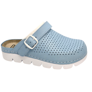 Saboti piele naturala Dr.Feet 9014 albastru deschis