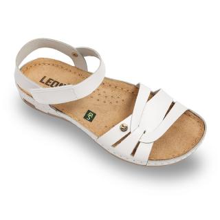 Sandale confortabile Leon 961 Alb