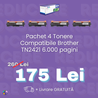 Pachet 4 x tonere compatibile TN2421 6.000 Pagini