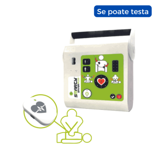 Defibrilator Smarty Saver Plus semi-automatic cu electrozi Face to Face (F2F)