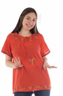 Bluza din bumbac cu broderie - Color combo 3