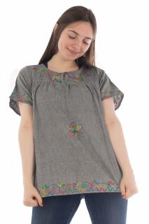 Bluza din bumbac cu broderie - Color combo 8