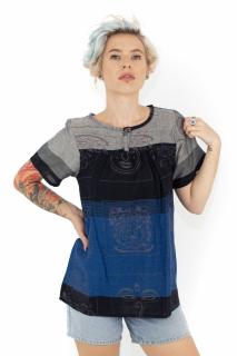 Bluza din bumbac cu maneca scurta - Negru