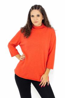 Bluza tip helanca cu maneca trei sfert - Coral 22N74S