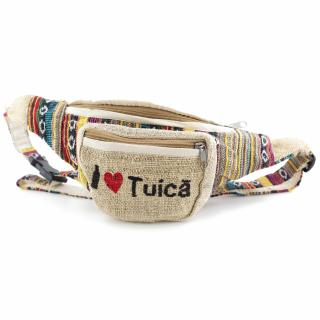 Borseta din canepa si bumbac cu print - M08
