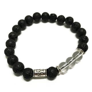 Bratara Lava Stone - Pietre Semipretioase  Cuart Montan si Talisman Tribal