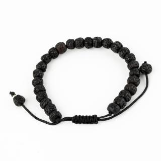 Bratara reglabila Lava Stone - Negru