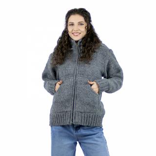 Jacheta din lana captusita cu polar intr-o culoare - Gri