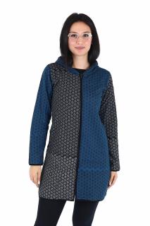 Jacheta subtire din bumbac cu gluga - Teal