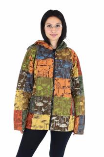 Jacheta unisex captusita cu polar - Model patch si print Mushroom