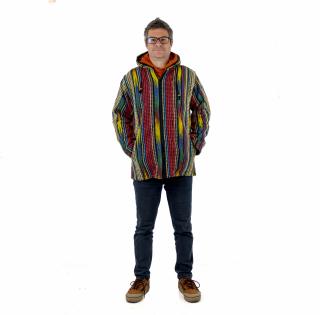 Jacheta unisex din bumbac captusita cu polar, model Gheri - Culori intense