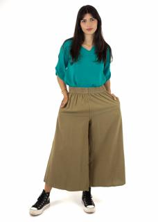 Pantaloni Culottes - Bej Inchis