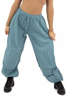 Pantaloni Indi intr-o culoare - Albastru Deschis