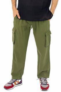 Pantaloni lejeri din bumbac tip cargo - KHAKI