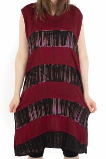 Rochie cu detalii Tie-Dye - Burgundy