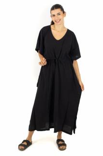 Rochie Kaftan lunga intr-o culoare - Negru